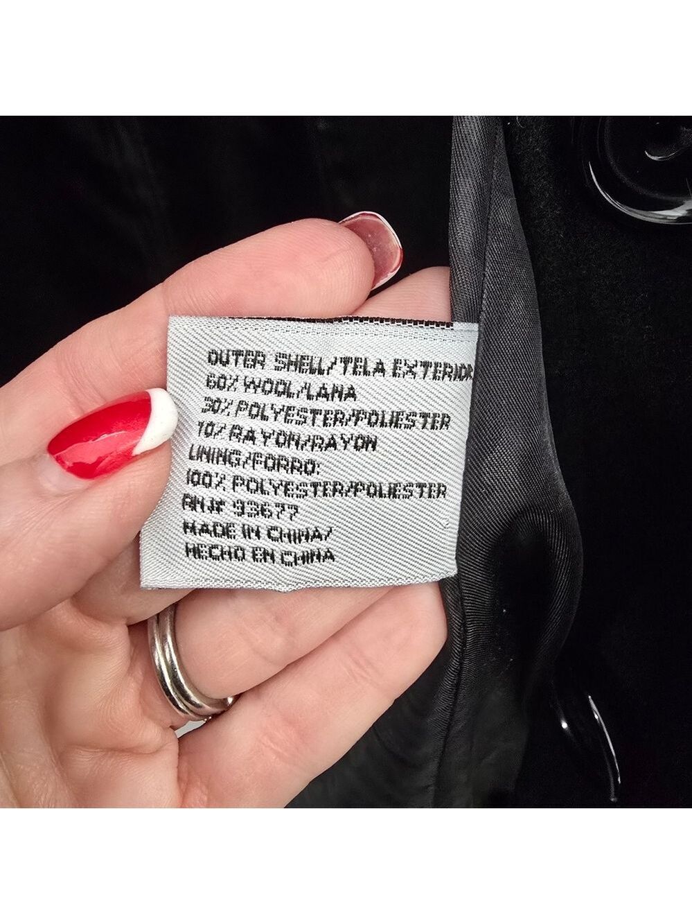 Worthington Women's Black Wool Coat Size XL - Picture 16 of 16